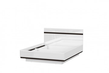 Кровать спальная Соло универсальная 1,6х2,0, белый/белый глянец/венге в Абакане