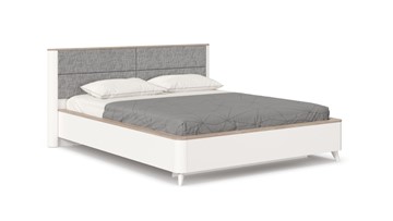 Спальная кровать Стефания 1600 с кроватным основанием ЛД 413.150, Дуб Маувелла PR/Белый в Абакане