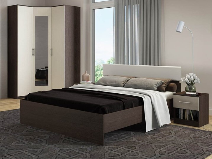 Кровать 2-спальная Светлана 1600, белый/дуб сонома в Абакане - изображение 2