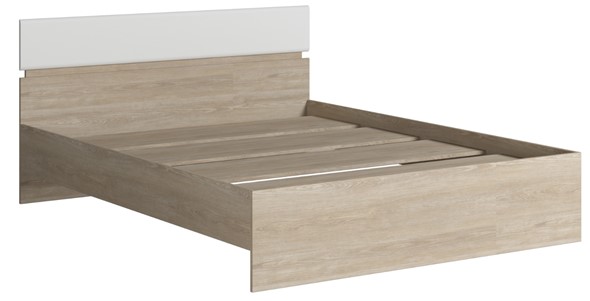 Кровать 2-спальная Светлана 1600, белый/дуб сонома в Абакане - изображение