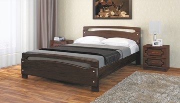 Спальная кровать Камелия-2 (Дуб Коньяк) 140х200 в Абакане