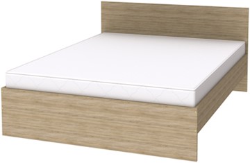 Кровать двуспальная K16 с основанием, цвет Дуб Сонома в Абакане