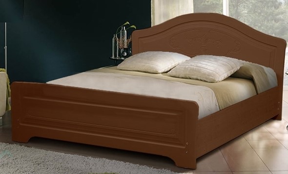 Кровать двуспальная Ивушка-5 2000х1600, цвет Итальянский орех в Абакане - изображение