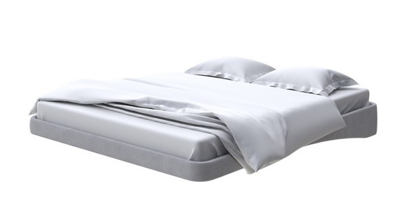 Кровать двуспальная парящая 160х200, Рогожка (Тетра Стальной) в Абакане - изображение