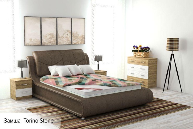 Кровать с механизмом 2-спальная Сицилия 180х200 (с коробом) в Абакане - изображение 7