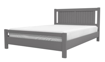 Кровать 2-спальная Ванесса из массива сосны (Антрацит) 160х200 в Абакане
