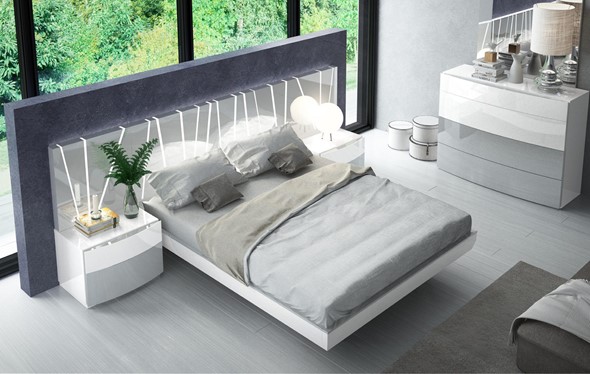 Кровать 1.5-спальная 606 VANESSA со светодиодной подсветкой (160х200) в Абакане - изображение