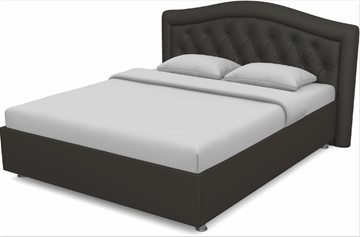 Кровать 2-х спальная Луиза 1600 с основанием (Nitro Brown) в Абакане