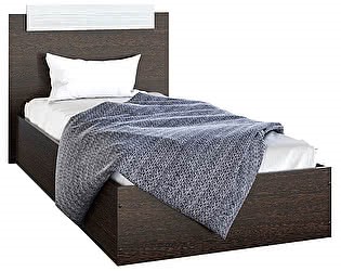 Кровать 1-спальная Эко 120 ЛДСП, Венге/Сосна в Абакане