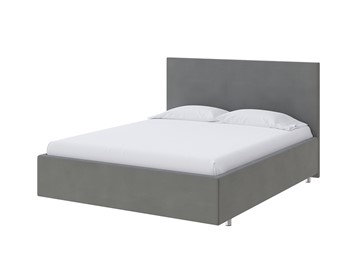 Кровать 1-спальная Flat 90х200, Велюр (Forest 17 Серый) в Абакане