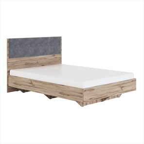 Кровать полуторная Николь (мод.1.1) 1,4 серый текстиль, с ортопедическим основанием в Абакане - предосмотр