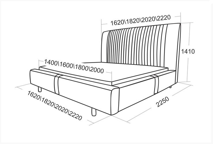 Кровать Тиффани 1620 в Абакане - изображение 6
