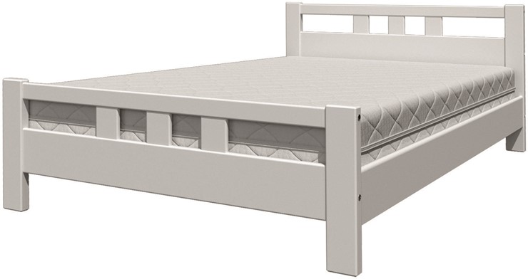 Полуторная кровать Вероника-2 (Белый Античный) 140х200 в Абакане - изображение 4