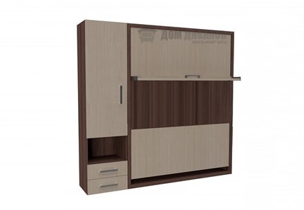 Кровать-трансформер Smart (ШЛ+К 1400), шкаф левый в Абакане - изображение