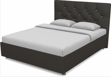 Кровать полутороспальная Моника 1400 с основанием (Nitro Brown) в Абакане