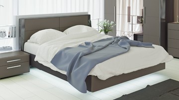 Кровать двуспальная Наоми 1600, цвет Фон серый, Джут СМ-208.01.01 в Абакане