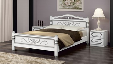 Спальная кровать Карина-5 (Белый Жемчуг) 120х200 в Абакане