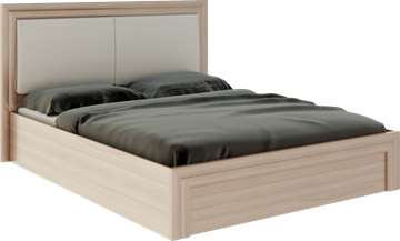 Двуспальная кровать с механизмом Глэдис М32 (Шимо светлый/Белый текстурный) в Абакане