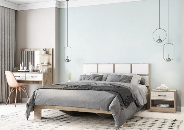 Мебель для спальни Соната №1 Дуб Крафт Серый - Дуб Крафт Белый в Абакане - изображение