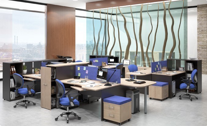 Офисный комплект мебели Xten с большим шкафом для документов для 2 сотрудников в Абакане - изображение 6