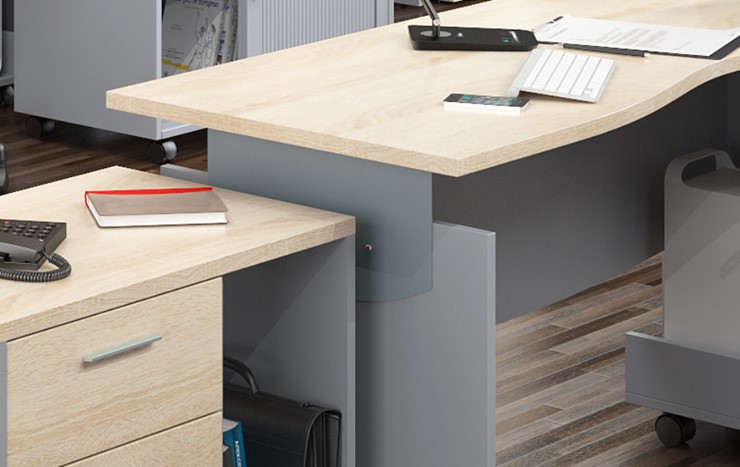 Офисный набор мебели OFFIX-NEW для 4 сотрудников с двумя шкафами в Абакане - изображение 2