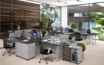 Офисная мебель OFFIX-NEW для двух сотрудников и руководителя в Абакане - предосмотр 1