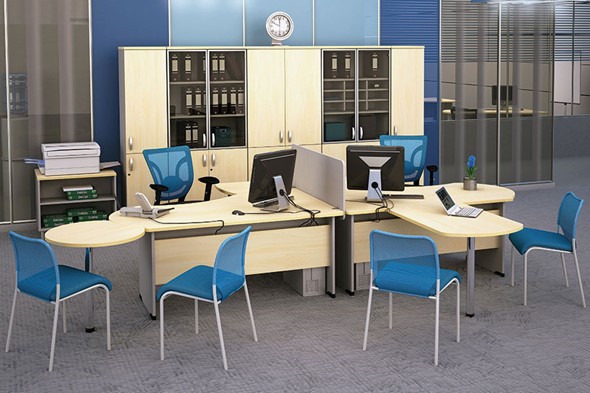 Офисный набор мебели Boston для 2 сотрудников по работе с клиентами в Абакане - изображение