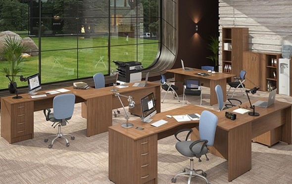 Мебель для персонала IMAGO три стола, 2 шкафа, стеллаж, тумба в Абакане - изображение