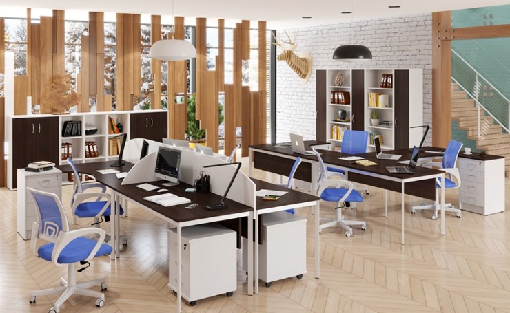 Офисный набор мебели Imago S - два стола, две тумбы в Абакане - изображение