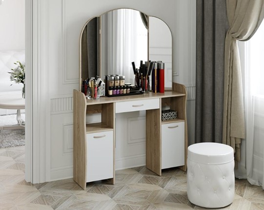 Туалетный стол София Т2, цвет Дуб сонома/Белый в Абакане - изображение