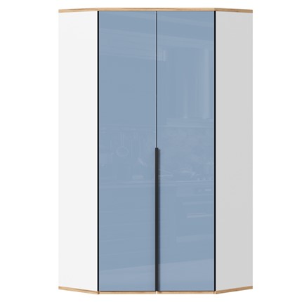 Угловой шкаф Урбан 528.060, белый/капри синий в Абакане - изображение