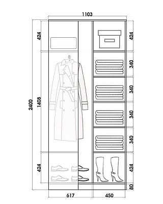 Детский угловой шкаф Хит-У-24-4-77-25, Медвежата, Венге в Абакане - изображение 2