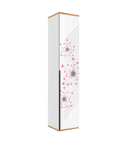 Шкаф одностворчатый Урбан 528.040, белый/розовый в Абакане