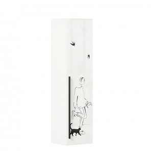 Шкаф одностворчатый Джоли Тип 1 ЛД 535.010, Серый шелк в Абакане