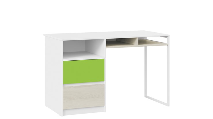 Письменный стол Сканди СМ-386.15.02-20 (Дуб Гарден, Белая, Зеленый) в Абакане - изображение 2