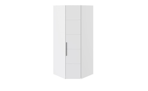 Распашной угловой шкаф Наоми, цвет Белый глянец, Джут СМ-208.07.06 в Абакане - изображение