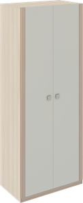 Шкаф двухдверный Глэдис М22 (Шимо светлый/Белый текстурный) в Абакане - предосмотр