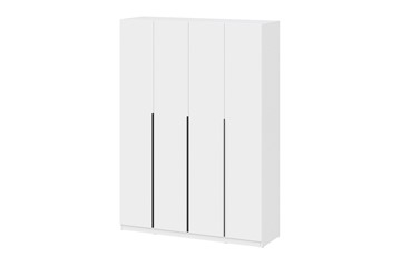 Шкаф четырехстворчатый ШК 5 (1600) Белый текстурный в Абакане