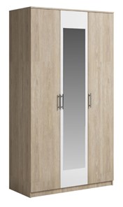 Шкаф 3 двери Светлана, с зеркалом, белый/дуб сонома в Абакане - предосмотр