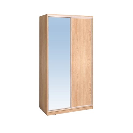 Шкаф 1200 Домашний Зеркало/ЛДСП, Дуб Сонома в Абакане - изображение