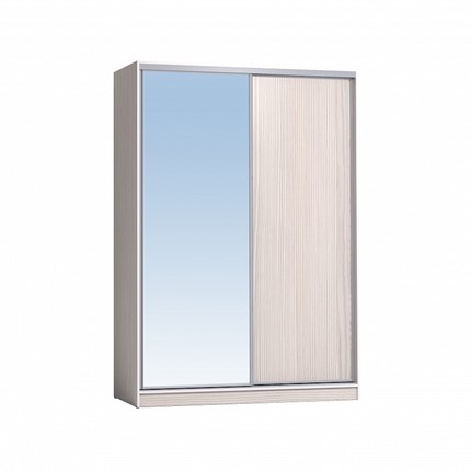 Шкаф 2-х створчатый 1600 Домашний Зеркало/ЛДСП, Бодега светлый в Абакане - изображение