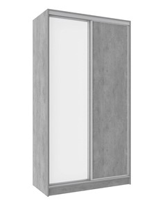 Шкаф 2-х створчатый 1200 Домашний Зеркало/ЛДСП, Atelier светлый в Абакане