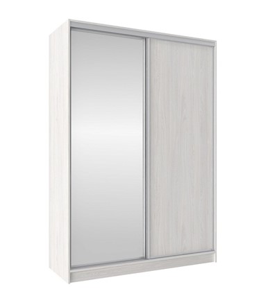 Шкаф 1600 Домашний Зеркало/ЛДСП, Ясень Анкор светлый в Абакане - изображение