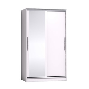 Шкаф 2-х дверный Strike 1200  Зеркало/ЛДСП (Белый) в Абакане