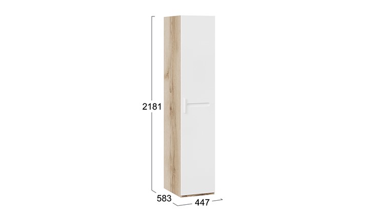 Распашной шкаф Фьюжн  ТД-260.07.01 (Дуб Делано, Белый глянец) в Абакане - изображение 3