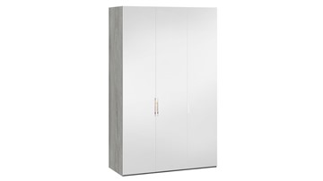 Шкаф для одежды Эмбер СМ-348.07.009 (Дуб Гамильтон/Белый глянец) в Абакане