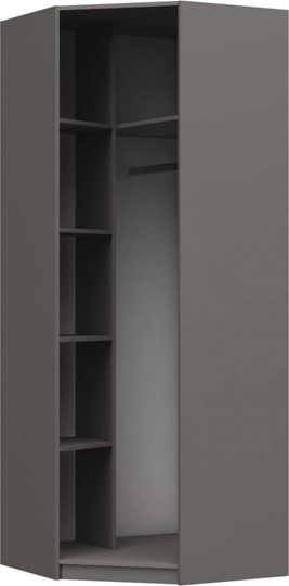 Шкаф угловой Вива с зеркалом, Мокко глянец / Текстиль в Абакане - изображение 1