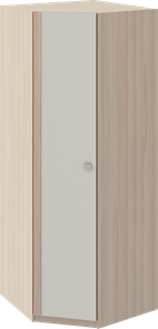 Распашной шкаф угловой Глэдис М21 (Шимо светлый/Белый текстурный) в Абакане - предосмотр