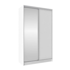 Шкаф 1350 Домашний Зеркало/ЛДСП, Белый в Абакане