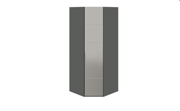 Шкаф Наоми с зеркальной правой дверью, цвет Фон серый, Джут СМ-208.07.07 R в Абакане - предосмотр